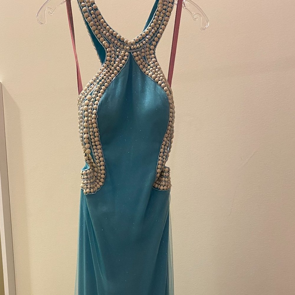 Blush Prom Turquoise Gown